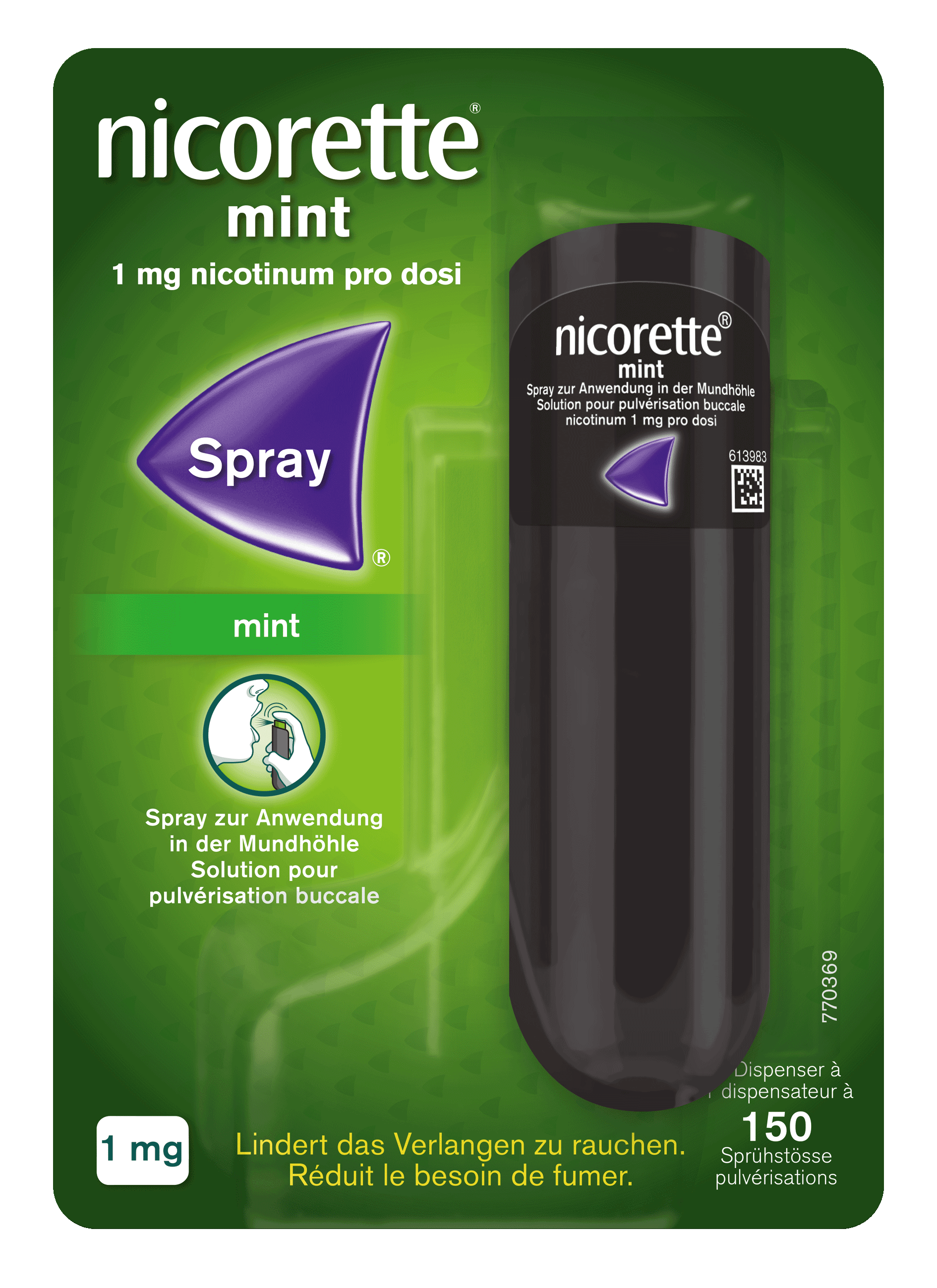 NICORETTE® Spray lindert akutes Rauchverlangen